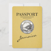 Geel Jamaica paspoort Bewaar de datum Save The Date (Voorkant)