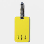 Geel Jamaica-Poster Bagagelabel (Achterkant verticaal)