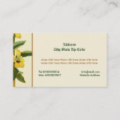  geel jasmijn bloemen custom floral visitekaartje (Achterkant)