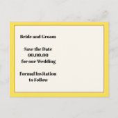  geel jasmijn bloemenbewaar de datum aankondigingskaart (Achterkant)