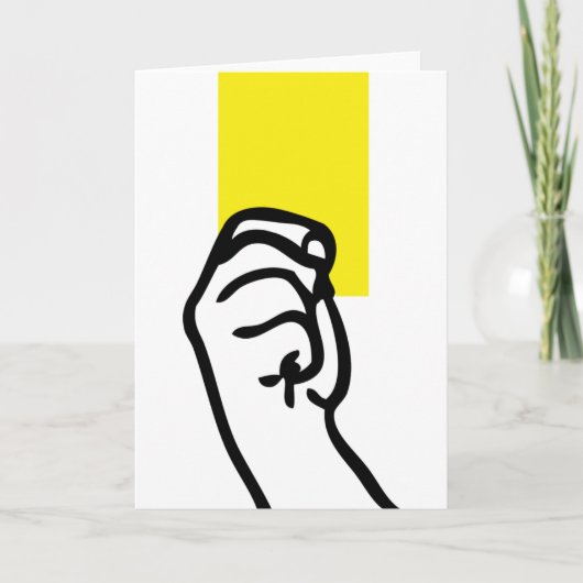 Geel kaartvoetbal kaart (Voorkant)