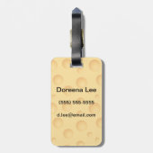 Geel kaaspatroon bagagelabel (Achterkant verticaal)