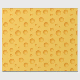 Geel kaaspatroon cadeaupapier