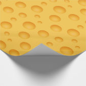 Geel kaaspatroon cadeaupapier (Hoek)