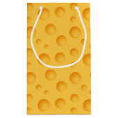 Geel kaaspatroon klein cadeauzakje (Achterkant)