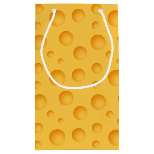 Geel kaaspatroon klein cadeauzakje (Achterkant)