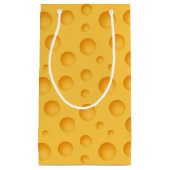 Geel kaaspatroon klein cadeauzakje (Voorkant)