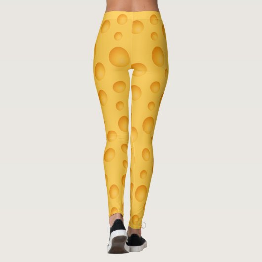 Geel kaaspatroon leggings (Achterkant)