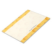 Geel kaaspatroon notitieblok (Schuin)