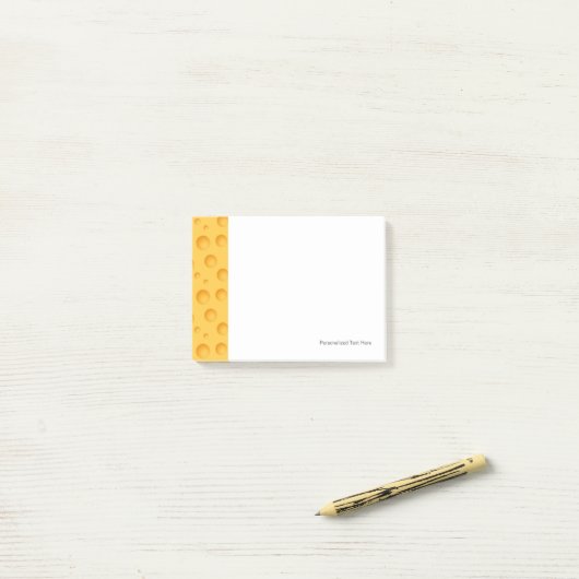Geel kaaspatroon post-it® notes (Op bureau)
