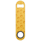 Geel kaaspatroon speed flessenopener (Achterkant)