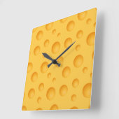 Geel kaaspatroon vierkante klok (Hoek)