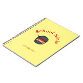 Geel Kaft Persoonlijk School Ninja Notitieboek (Linkerzijde)