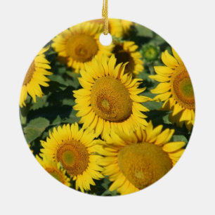 Geel Kansas Zonnebloemen Keramisch Ornament