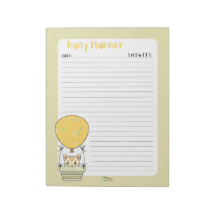 Geel Kat Daily Planner Notitieblok