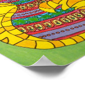 Geel katje met luiers poster (Hoek)