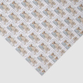 Geel kerstcadeaupapier tissuepapier (Detail)