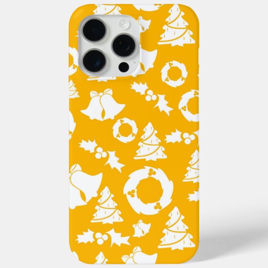 Geel kerstpatroon Case-Mate iPhone case (Achterkant)