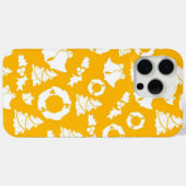 Geel kerstpatroon Case-Mate iPhone case (Achterkant (horizontaal))