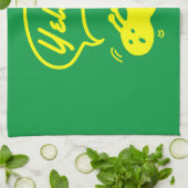 Geel! keukenhanddoek (Gevouwen)