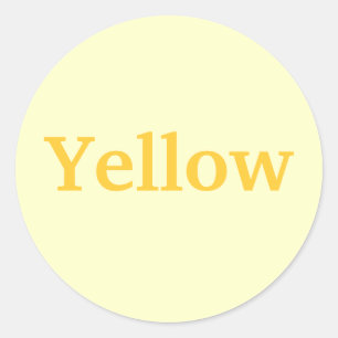 Geel Kleur Woord op Lichtgele Stickers