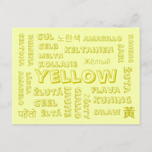 Geel - Kleurtalen op Briefkaarten