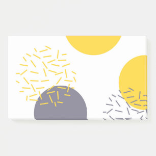 Geel, koel, modern, trendy geometrisch art. post-it® notes