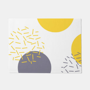 Geel, koel, modern, trendy geometrische kunst deurmat