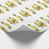 Geel korvet: cadeaupapier (Hoek)