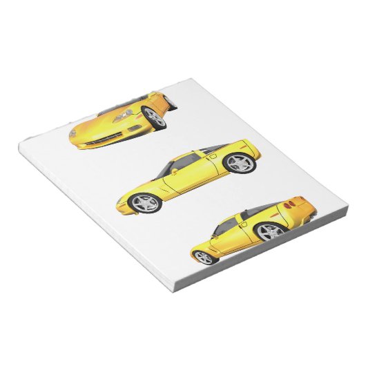 Geel korvet: notitieblok (Schuin)