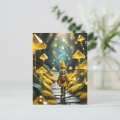 Geel kristal Elf Briefkaart (Staand voorkant)