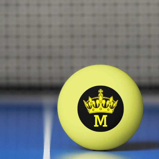 Geel kroonmonogram op maat pingpongballen (Net)
