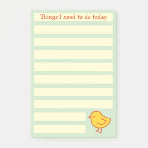 Geel Kuiken, Takenlijst, Groen en Geel Post-it® Notes