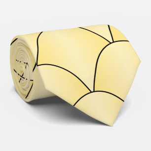 Geel kunstdeco-ontwerp stropdas