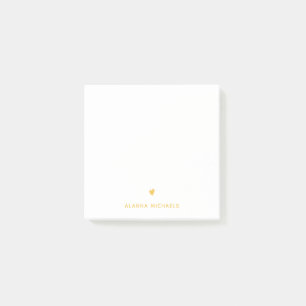 Geel Kute Heart en Naam Post-it® Notes