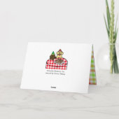 Geel Lab & Chocolade Lab Verjaardag Kaart (Achterkant)