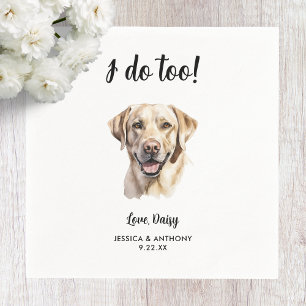 Geel Lab hond huwelijks Servet