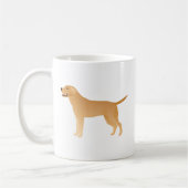 Geel lab - Labrador Retriever Breed Silhouette Koffiemok (Links)