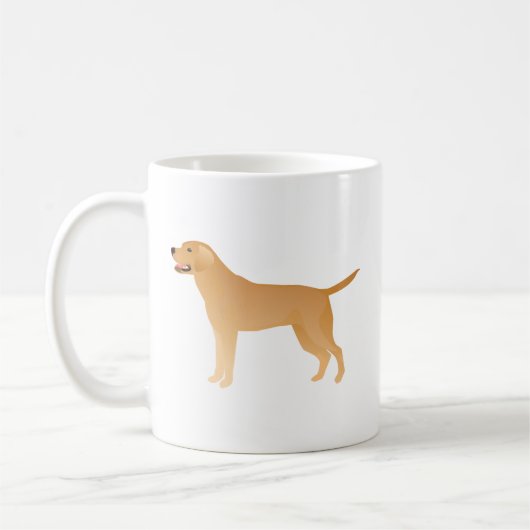 Geel lab - Labrador Retriever Breed Silhouette Koffiemok (Links)