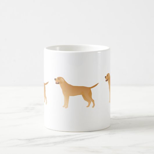 Geel lab - Labrador Retriever Breed Silhouette Koffiemok (Center)