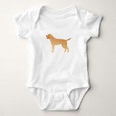 Geel lab - Labrador Retriever Breed Silhouette Romper (Voorkant)
