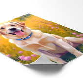 Geel Lab Labrador Retriever Hond Huisdier Schilder Poster (Hoek)