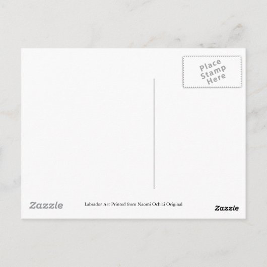 Geel lab met ijskap met hart briefkaart (Achterkant)