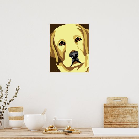 Geel lab poster (Keuken)