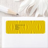 Geel label geschenkadres sticker (Insitu)