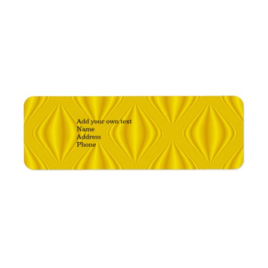 Geel label geschenkadres sticker (Voorkant)