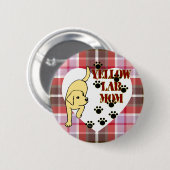 Geel Laboratorium mam & Heart Pset Ronde Button 5,7 Cm (Voorkant /achterkant)