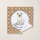 Geel Laboratorium Mam (Labrador Retriever Mam) Cut Bad Handdoek (Wasdoekje)