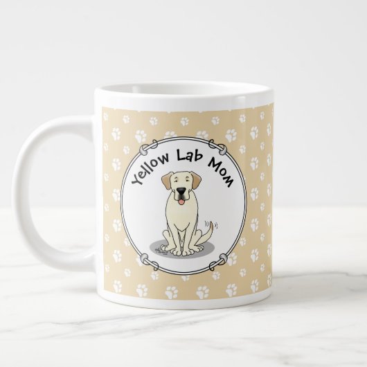 Geel laboratorium mam (labrador Retriever mam) Extra Grote Beker (Links)