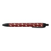 Geel labrador Dogs Pattern Monogramed Zwarte Inkt Pen (Bodem)